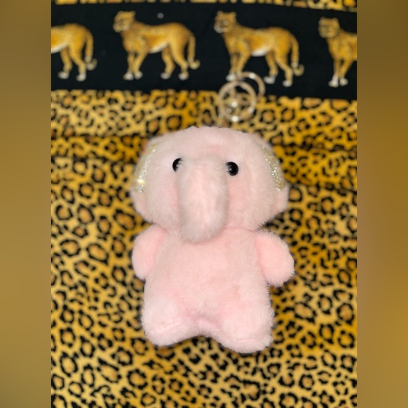 Accessories - Plush Pink Elephant Keychain